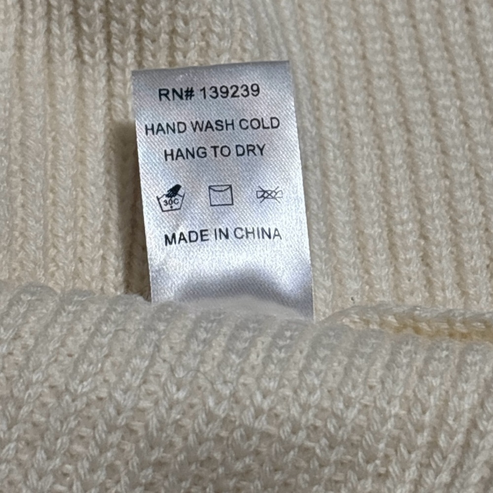 Pomander Place Ivory Ribbed Sweater Dress Size: Small - Picture 7 of 8